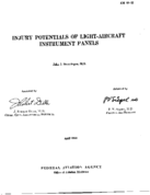 Injury potentials of lightaircraft instrument panels