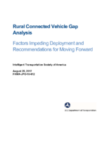 Rural Connected Vehicle Gap Analysis  Factors Impeding Deployment and Recommendations for Moving Forward