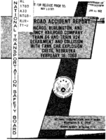 Interstate Commerce Commision Report of the Accident  Investigation Occuring on the CHICAGO BURLINGTON AND QUINCY RAILROAD CRETE NE