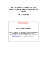 Orange County Intelligent VehicleHighway Systems Study Draft Final Report