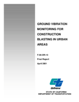 Ground Vibration Monitoring for Construction Blasting in Urban Areas Report only