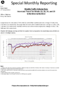 Special Monthly Reporting  Weekly Traffic Volume Data Interstate Travel for Weeks 22 23 24 and 25 53020226262022