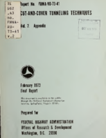 CutandCover Tunneling Techniques Volume 2 Apprendix