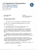 Department of Transportation News Releases May 1978