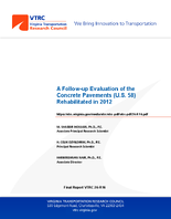 A FollowUp Evaluation of the Concrete Pavements US 58 Rehabilitated in 2012