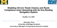 Modeling Drivers Route Choices and Route Compliance when Interacting with an EcoRouting Navigation System Presentation