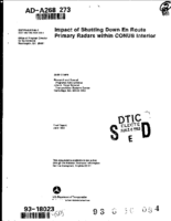 Impact of shutting down en route primary radars within CONUS interior