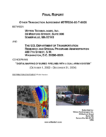 Digital Mapping of Buried Pipelines With a Dual Array System  2005 Final Report