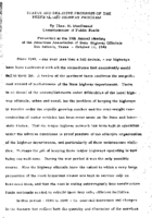 Status and Relative Progress of the Federal Aid Highway Program