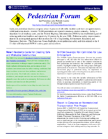 Pedestrian Forum Safe Pedestrians and a Walkable America  Volume 42 Spring 2008