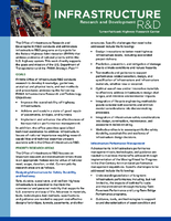 Infrastructure Research and Development  TurnerFairbank Highway Research Center  fact sheet