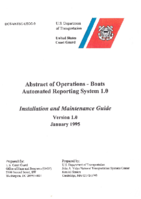 Abstract of operations  boats automated reporting system 10  installation and maintenance guide version 10 January 1995