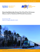 Researching Relationships Between Truck Travel Time Performance Measures and OnNetwork and OffNetwork Characteristics