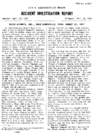 Investigation of Aircraft Accident SLICK AIRWAYS NEAR HANKSVILLE UTAH 19470821