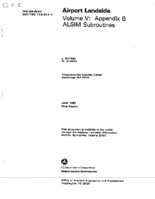 Airport landside volume V  appendix B ALSIM subroutines