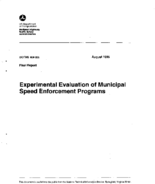 Experimental Evaluation of Municipal Speed Enforcement Programs