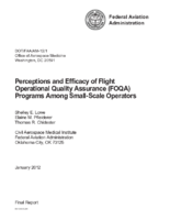 Perceptions and Efficacy of Flight Operational Quality Assurance FOQA Programs among SmallScale Operators