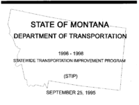 State of Montana Department of Transportation 19961998 Statewide Transportation Improvement Program