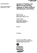Analysis of Ditching and Water Survival Training Programs of Major Airframe Manufactures and Airlines