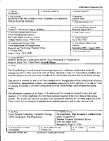 Manual for the Interactive Training System for Texas Travel Models