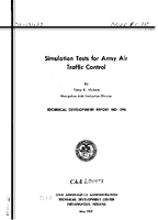 Simulation Tests for Army Air Traffic Control