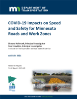 COVID19 Impacts on Speed and Safety for Minnesota Roads and Work Zones