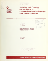 Stability and Curving Performance of Conventional and Advanced Rail Transit Vehicles