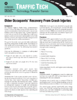 Older Occupants Recovery from Crash Injuries Traffic Tech