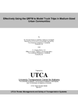 Effectively using the QRFM to model truck trips in mediumsized urban communities