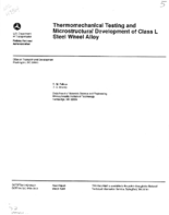 Thermomechanical Testing and Microstructural Development of Class L Steel Wheel Alloy