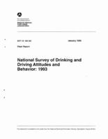 National Survey of Drinking and Driving Attitudes and Behavior 1993