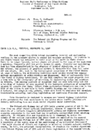 The Federal Aid Highway Program and Its Relation to Cities