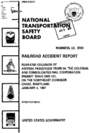 Interstate Commerce Commision Report of the Accident  Investigation Occuring on the REAREND COLLISION OF AMTRAK PASSENGER TRAIN 94 THE COLONIAL AND CONSOLIDATED RAIL CORPORATION CHASE MD