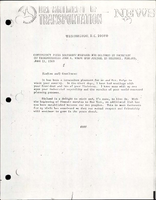 Contingency Press Statement Prepared for Delivery by Secretary of Transportation John A Volpe upon Arrival in Helsinki Finland