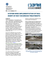 SystemWide Implementation of Rail RightofWay Incursion Treatments