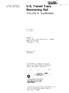 US Transit Track Restraining Rail Volume II Guidelines