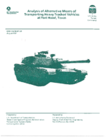 Analysis of alternative means of transporting heavy tracked vehicles at Fort Hood Texas
