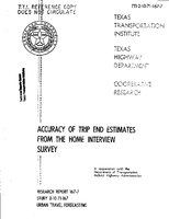 Accuracy of Trip End Estimates from the Home Interview Survey