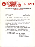 Department of Transportation News Urban Mass Transportation Administration DOT 6769