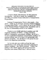 Deputy Secretary of Transportation Mortimer Downey Speeches May 1994