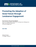 Promoting the Adoption of Snow Fences through Landowner Engagement