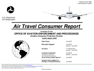 Air Travel Consumer Report August 2018