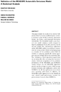 Validation of the Measure Automobile Emissions Model A Statistical Analysis