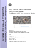 High Friction Surface Treatment Experimental Feature  Final Report and 3rd Year Monitoring Results