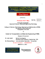Electromagnetic compatibility EMC assurance of automotive signaldata transmission for vehicle transportation systems
