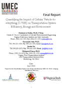 Quantifying the Impact of Cellular VehicletoEverything CV2X on Transportation System Efficiency Energy and Environment