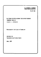 Multispan Elevated Guideway Design for Passenger Transport Vehicles Volume II Appendixes