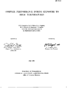 Complex performance during exposure to high temperatures
