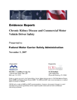 Evidence Report Chronic Kidney Disease and Commercial Motor Vehicle Driver Safety