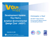 Development update  the FAAs Aviation Environmental Design Tool AEDT